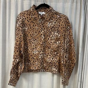 Umgee Leopard Print Button-Down Shirt